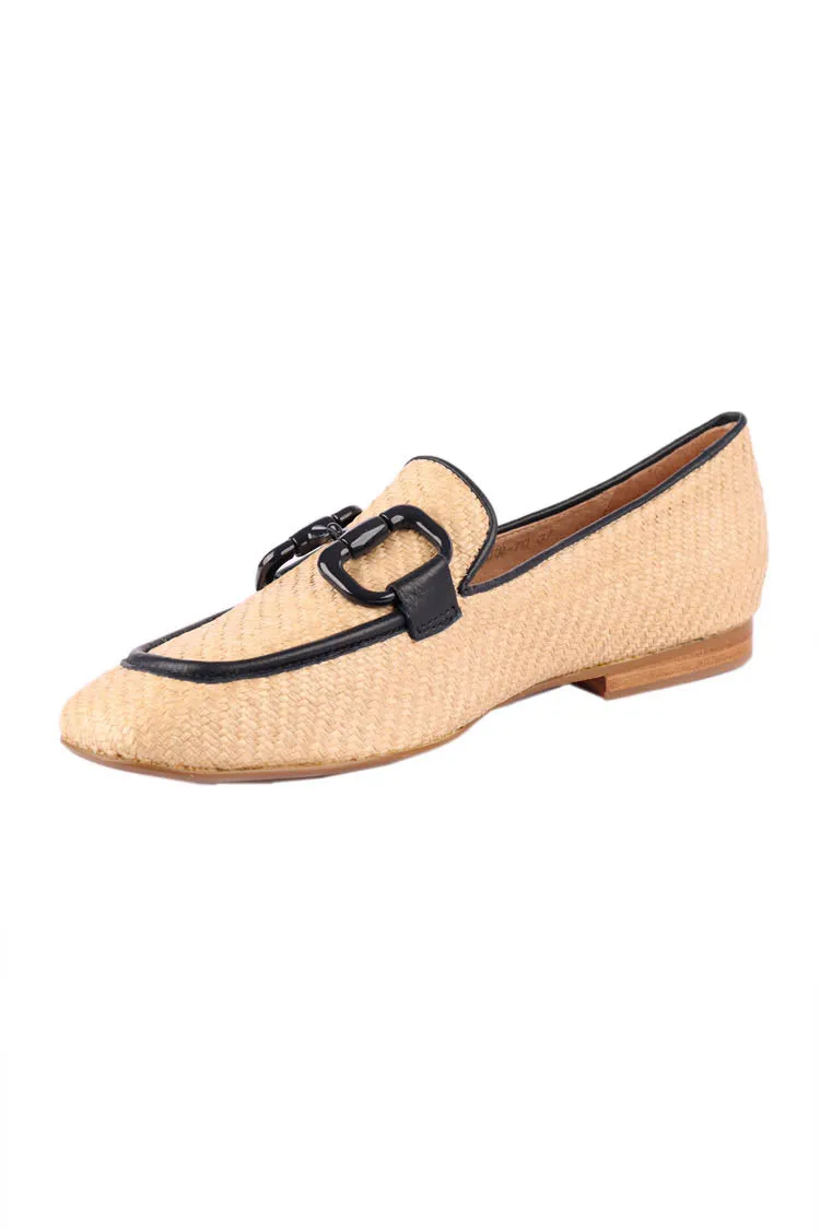 Mansur Syn Raffia Loafers in Natural