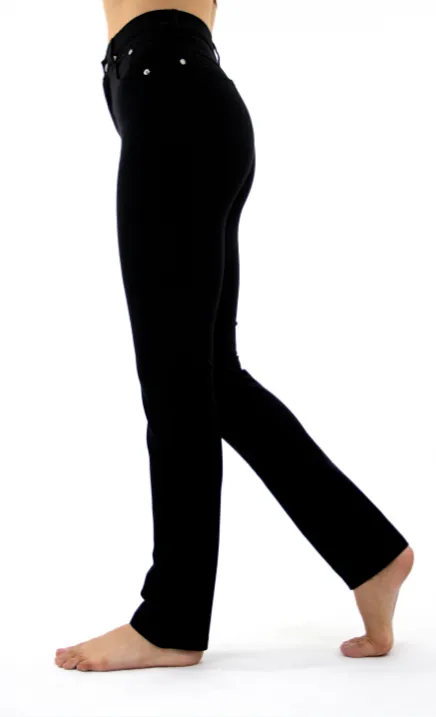 'Marble' Slim Straight Jeans In Black