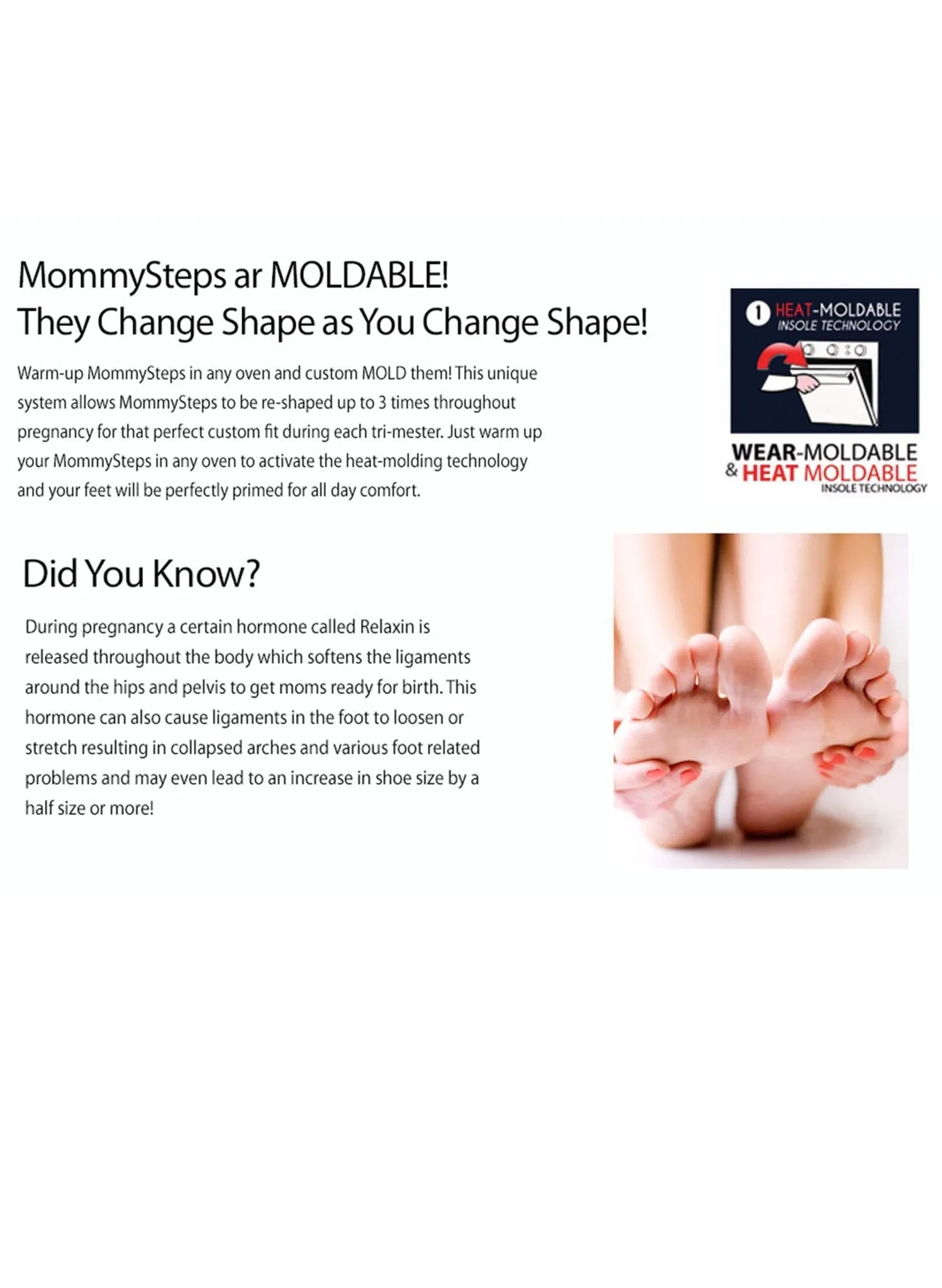 Maternity Insoles - Casual/Flats Style