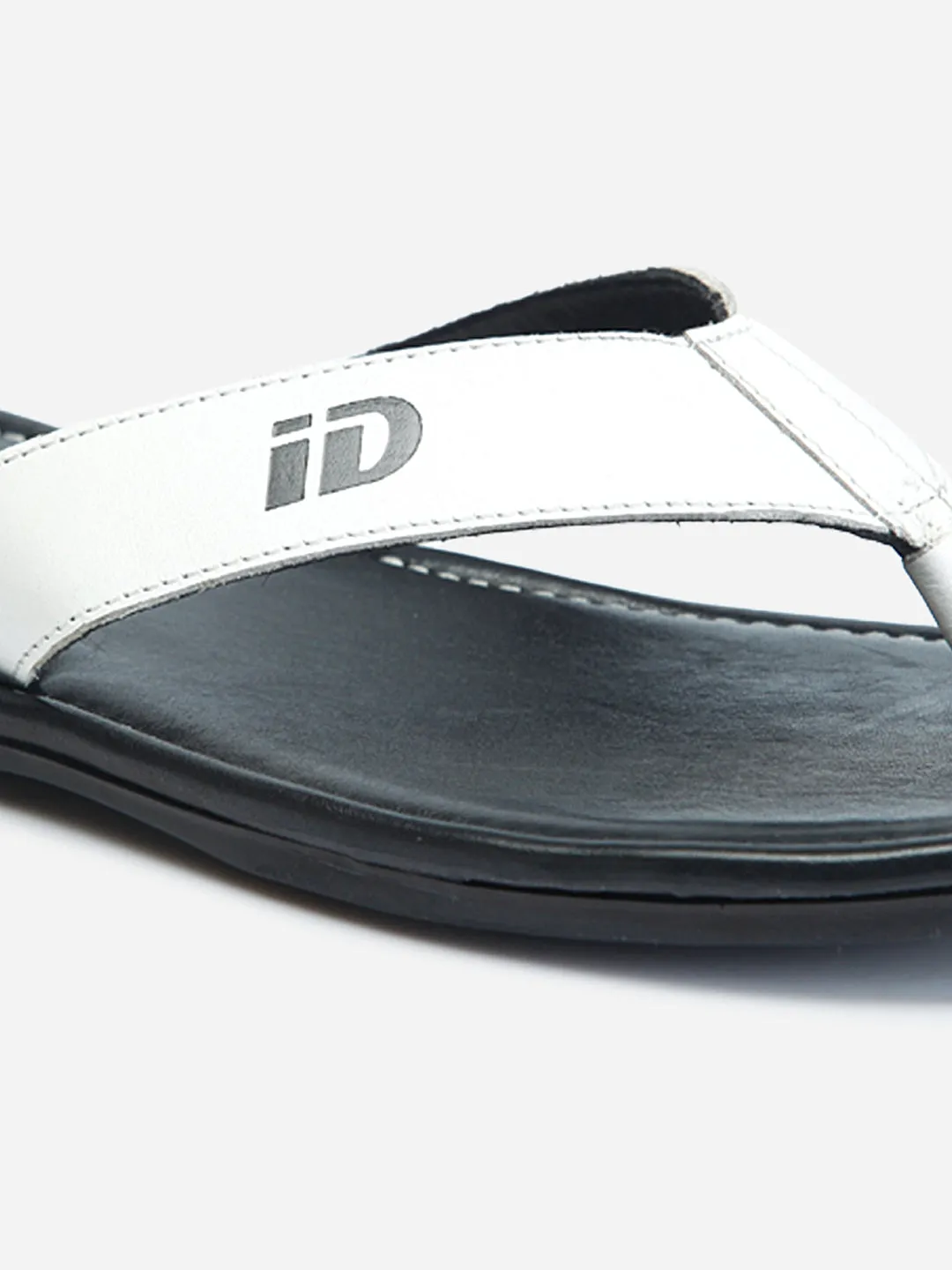 Men's White Thong-Style Flat Casual Sandal (ID4135)