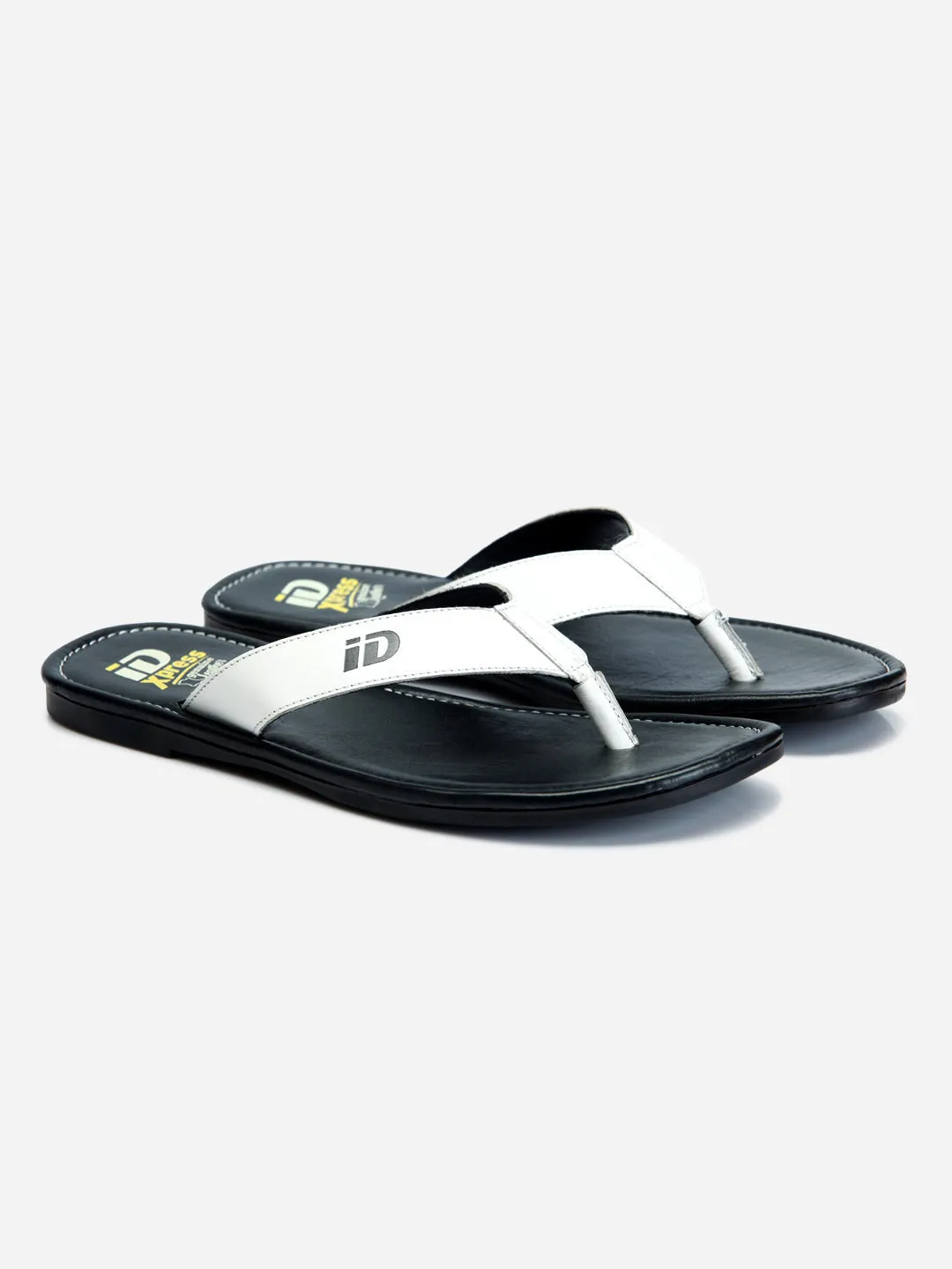 Men's White Thong-Style Flat Casual Sandal (ID4135)