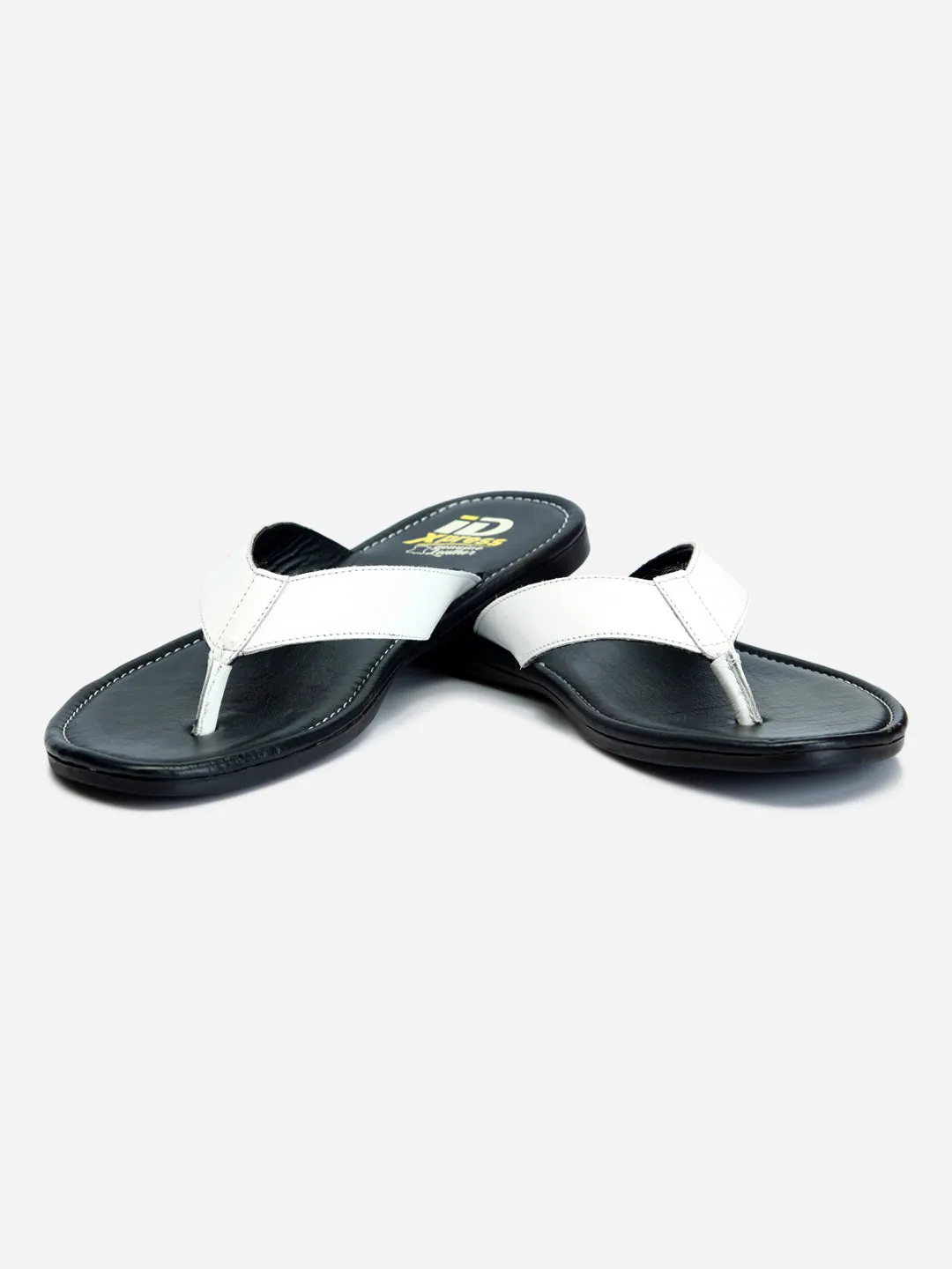 Men's White Thong-Style Flat Casual Sandal (ID4135)