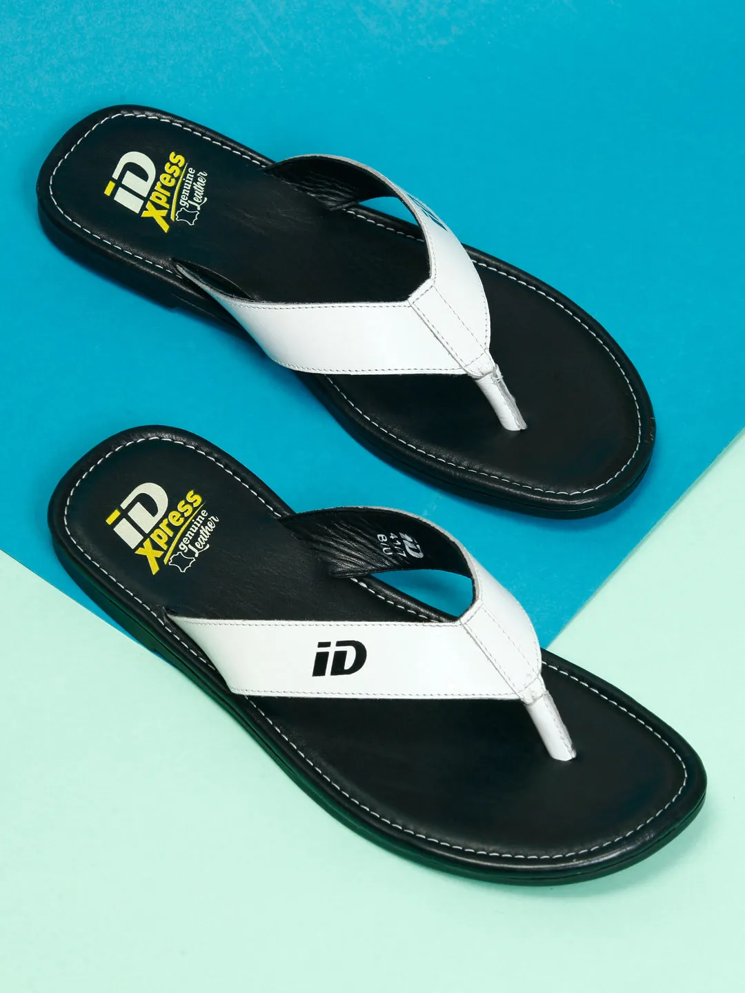 Men's White Thong-Style Flat Casual Sandal (ID4135)