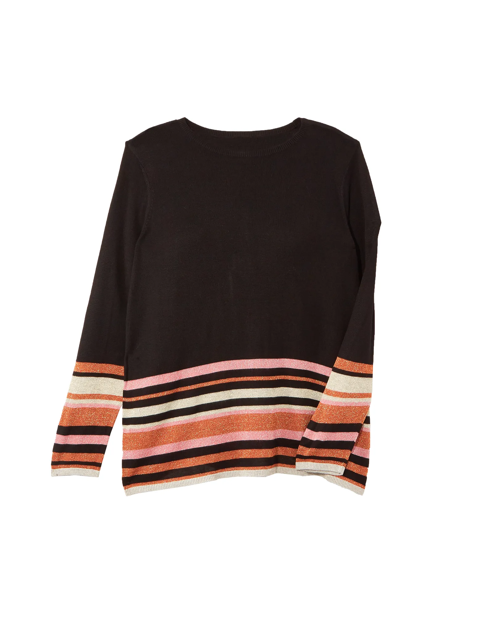 Mirah Pullover Sweater | Black / Orange