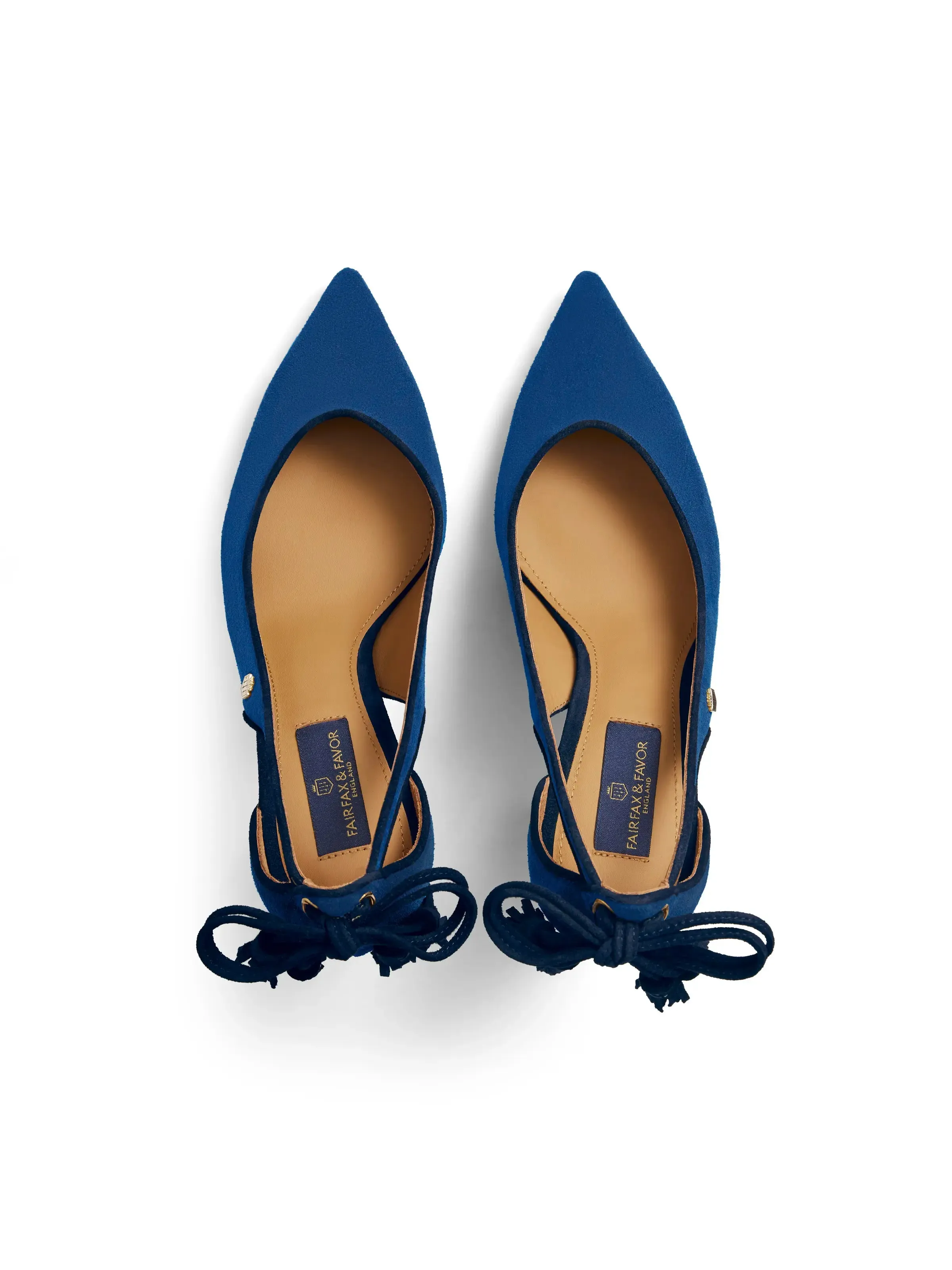 Newbury Heel - Porto Blue & Navy Suede