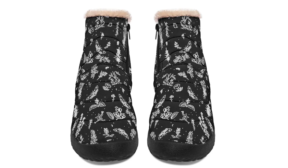 Nightshade Comfy Winter Boots - Warm Vegan Boots with Side Zipper and Anti-Slip Soles