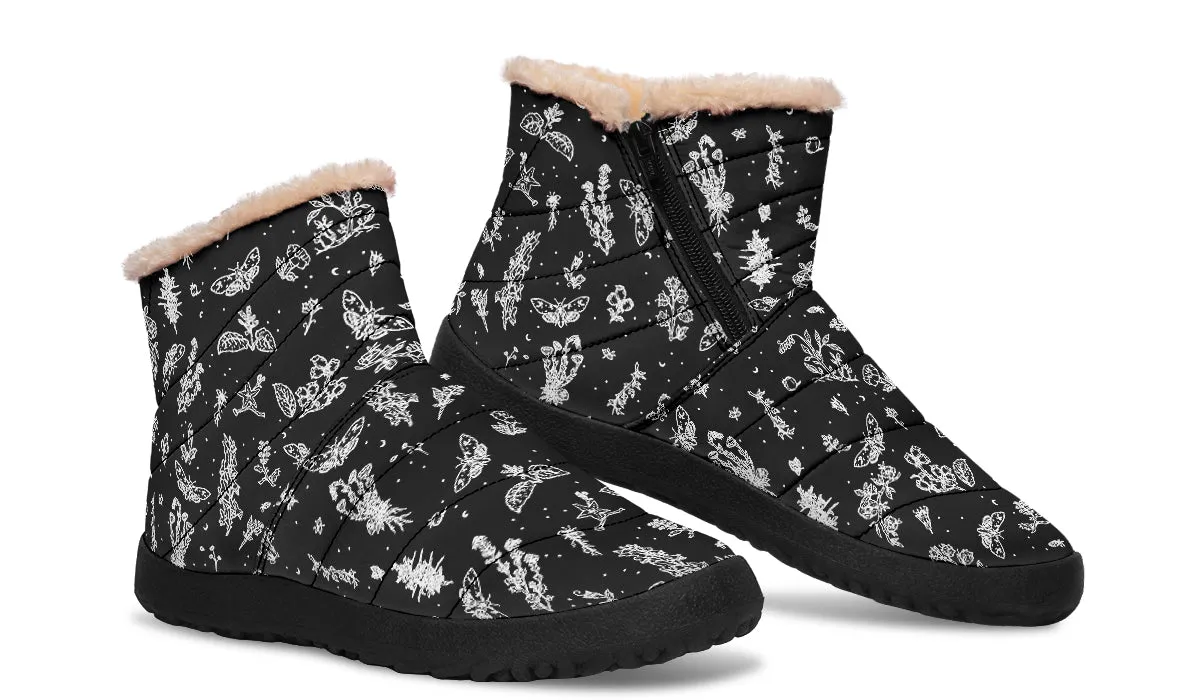 Nightshade Comfy Winter Boots - Warm Vegan Boots with Side Zipper and Anti-Slip Soles