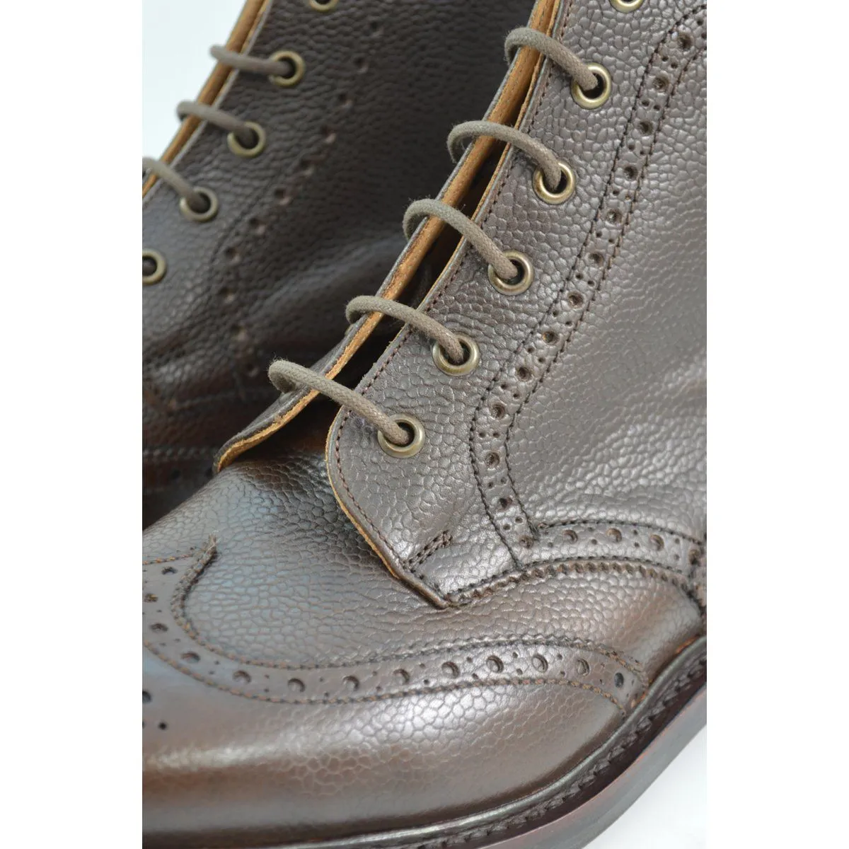 NPS HEATH Brogue Boots - Walnut Grain with Itshide Sole