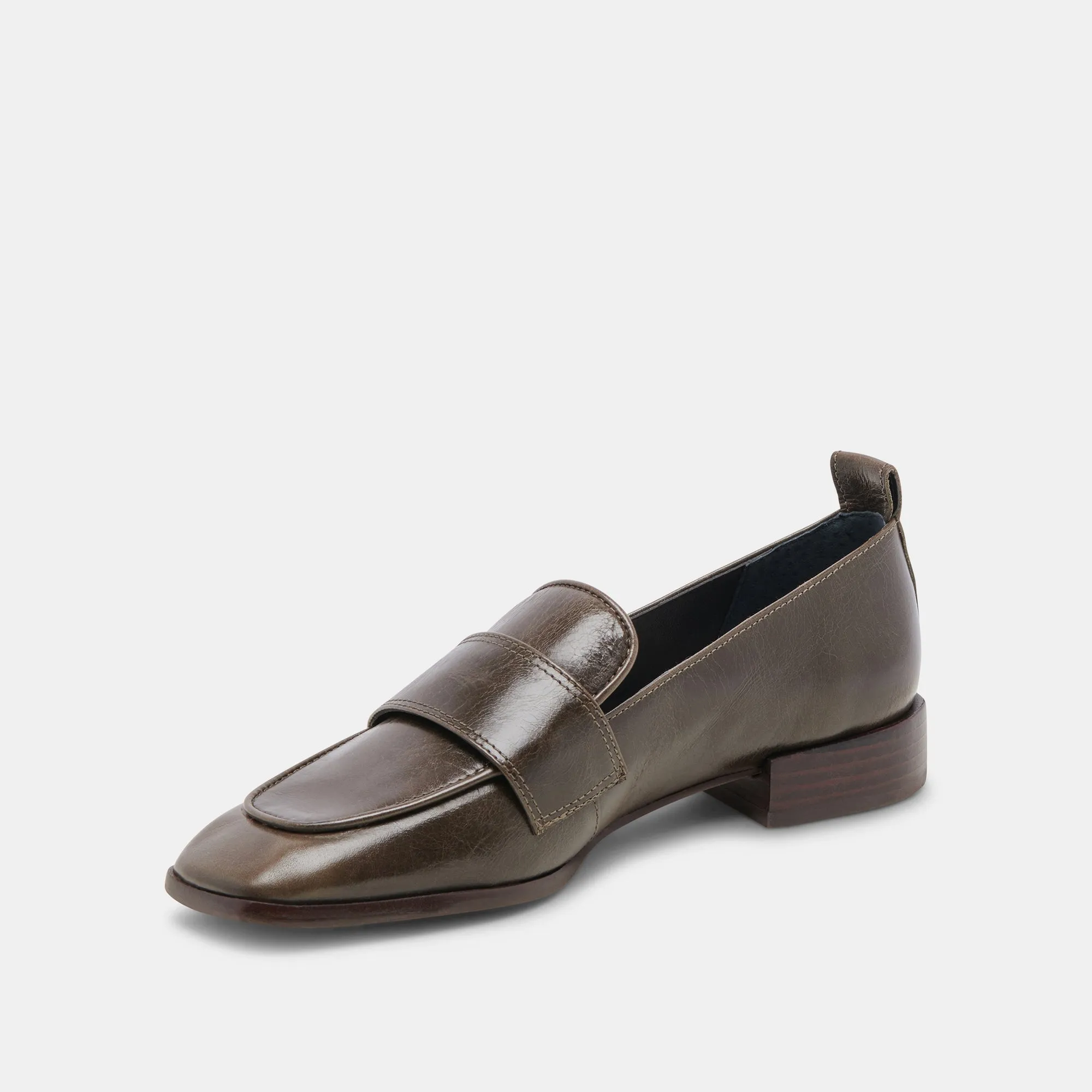 NYGEL LOAFERS DARK OLIVE LEATHER