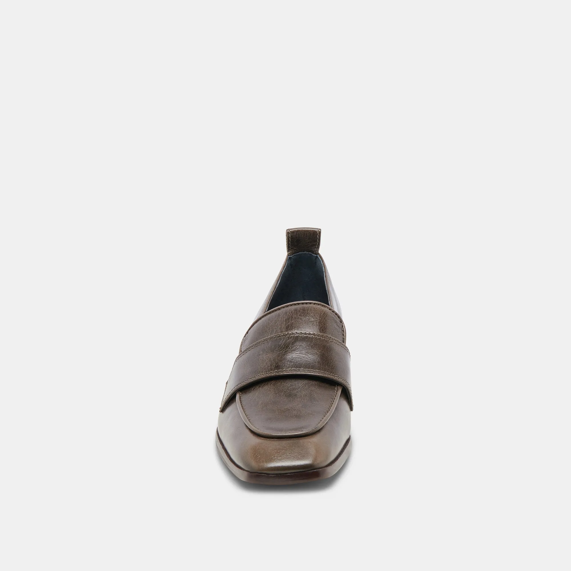 NYGEL LOAFERS DARK OLIVE LEATHER