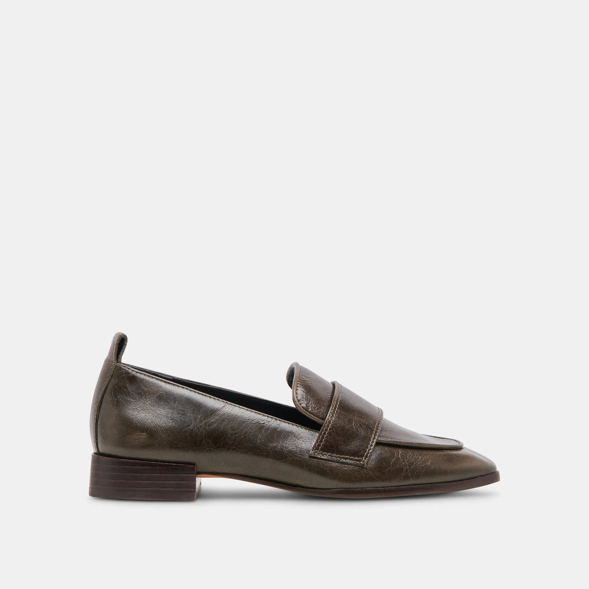 NYGEL LOAFERS DARK OLIVE LEATHER