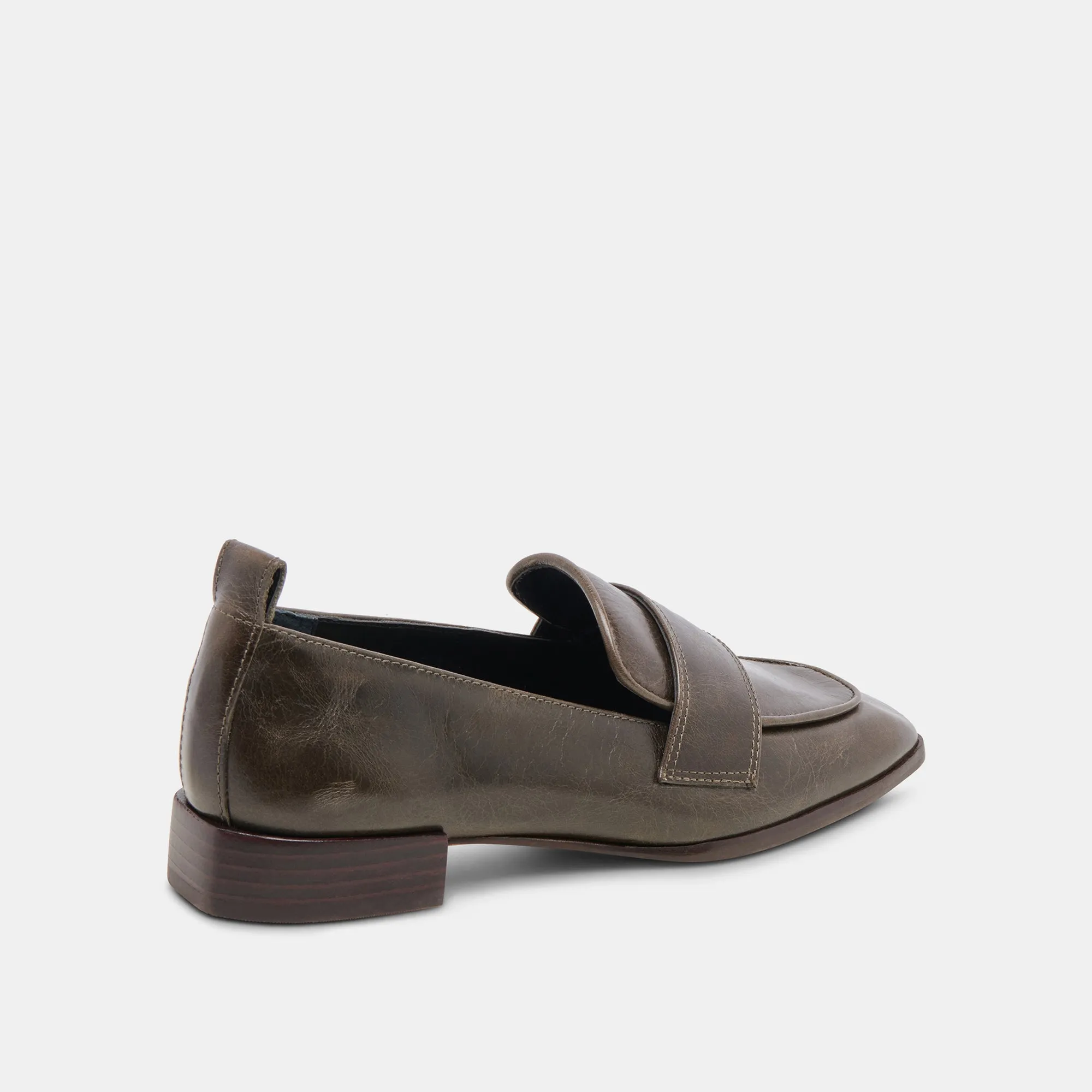 NYGEL LOAFERS DARK OLIVE LEATHER