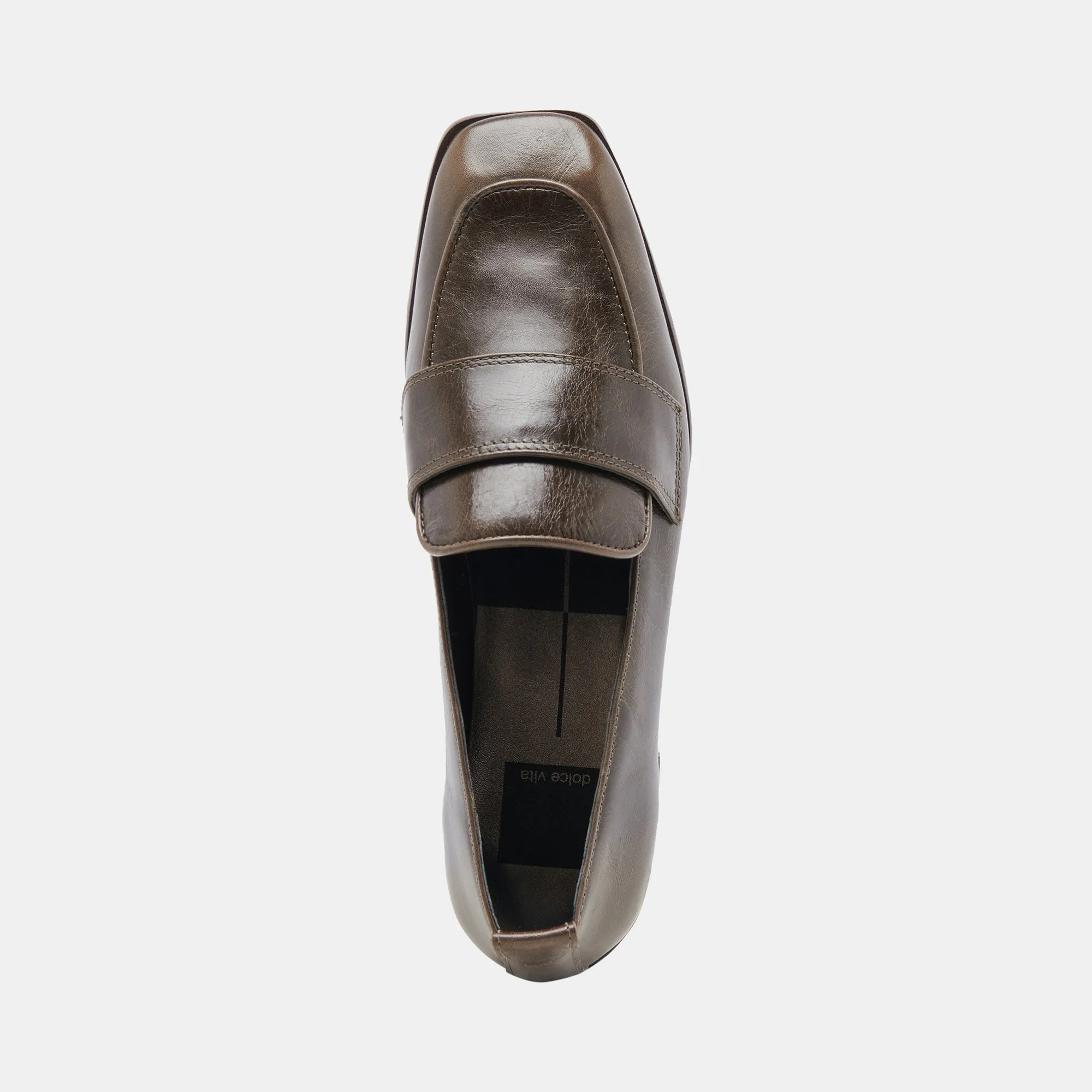 NYGEL LOAFERS DARK OLIVE LEATHER