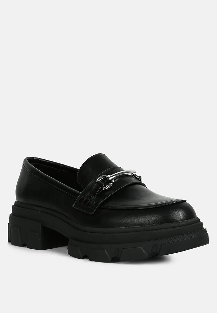 Oklyn Horsebit Emblesihed Chunky Platform Loafers