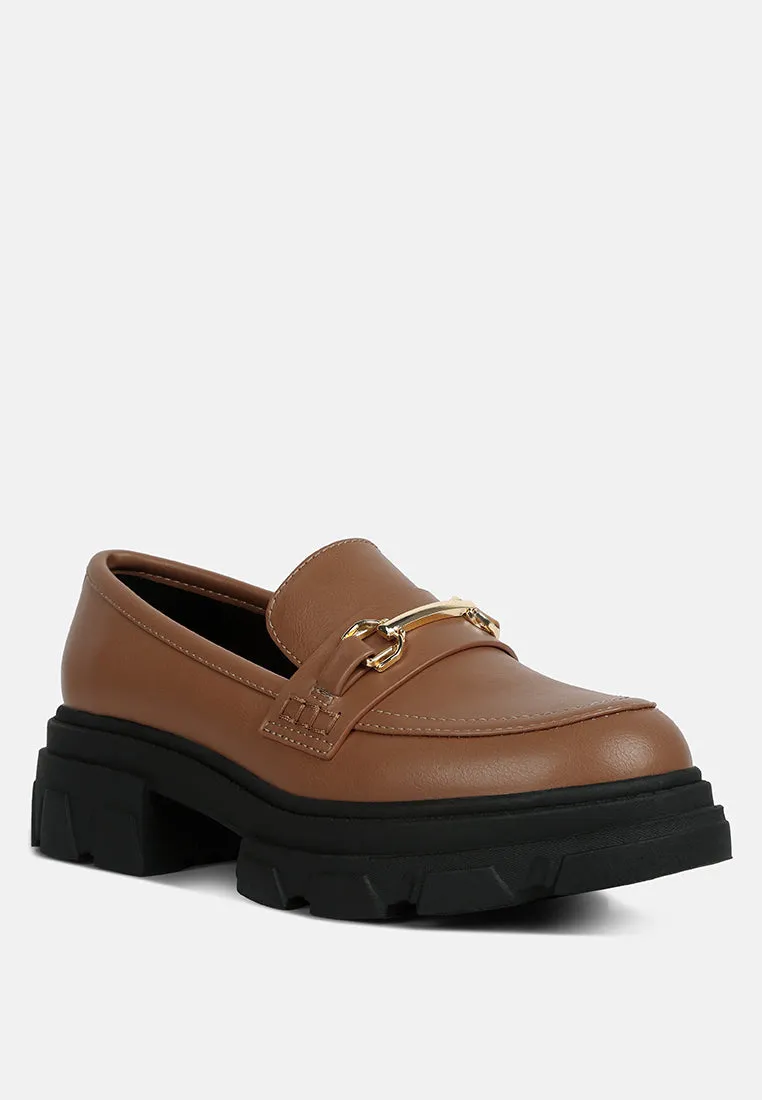 Oklyn Horsebit Emblesihed Chunky Platform Loafers