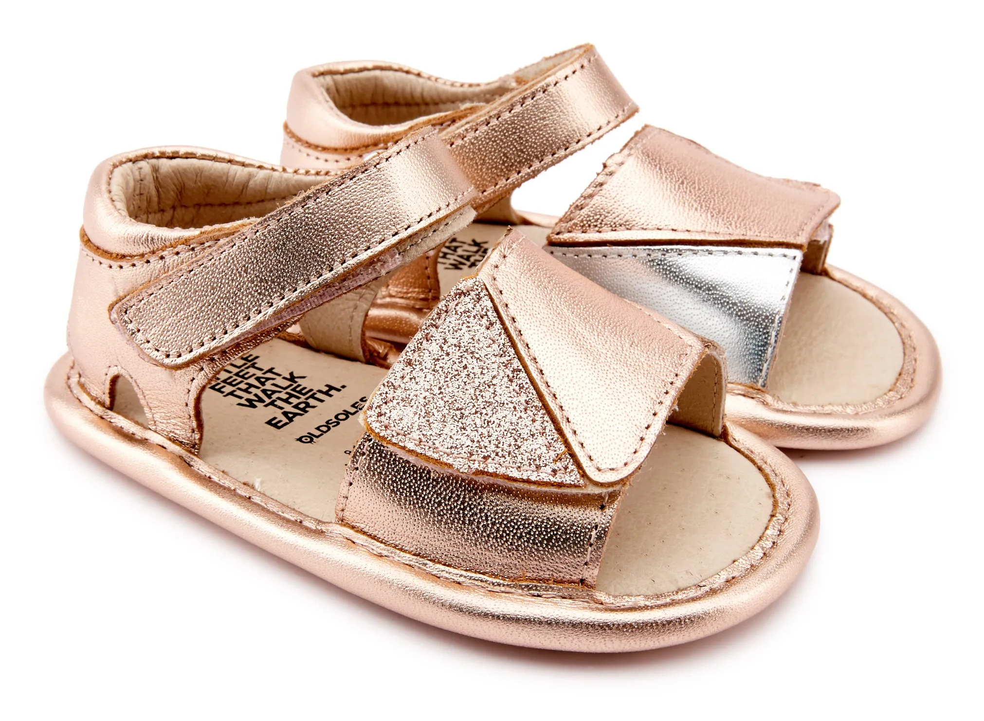 Old Soles Girl's 0045 Sugar-Pop Sandals - Copper/Silver/Glam Copper