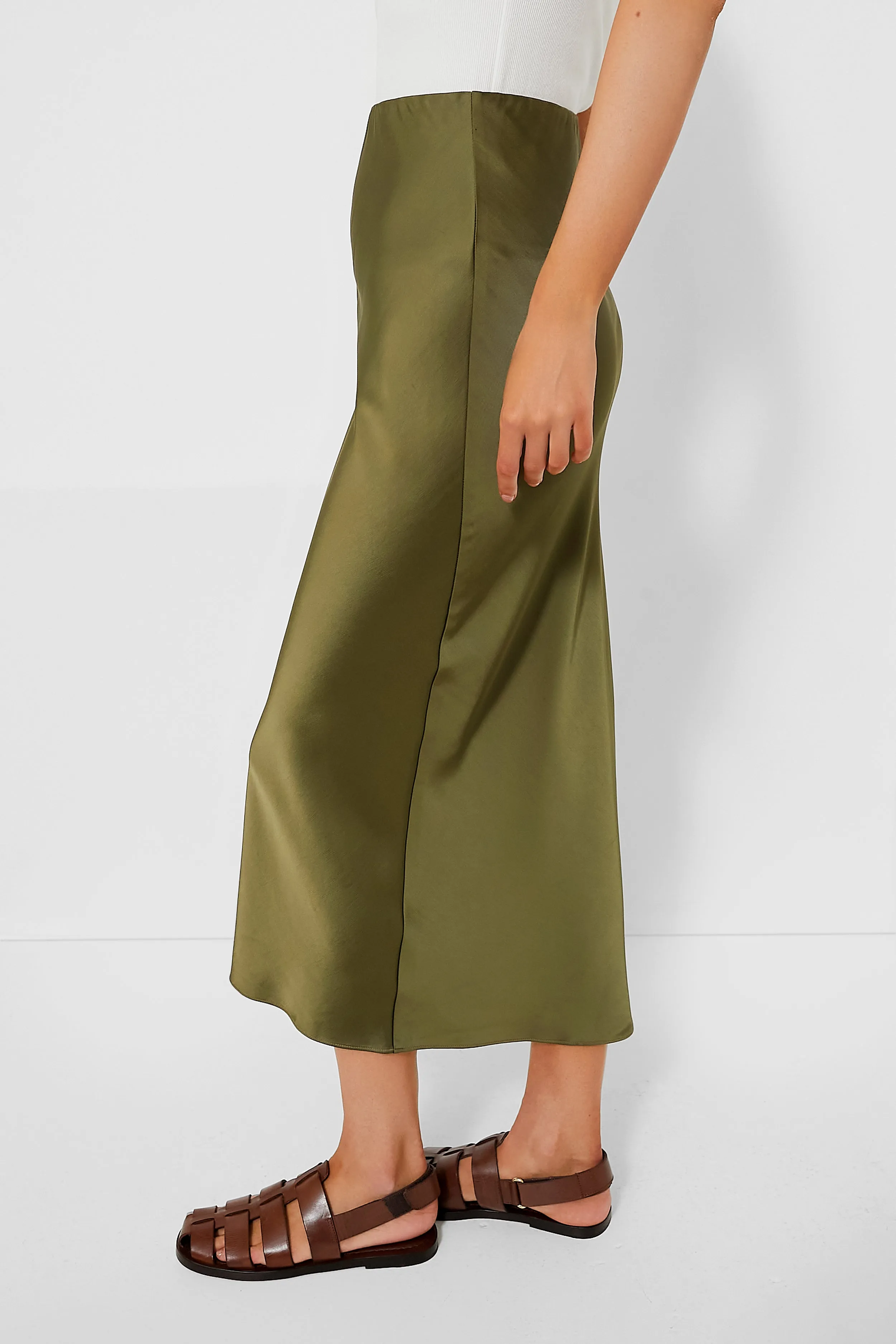 Olive Talia Charmeuse Maxi Skirt