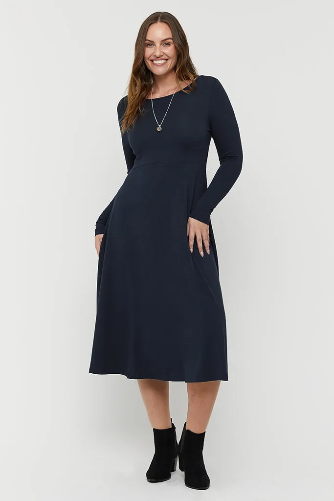 Olivia Dress - Dark Navy