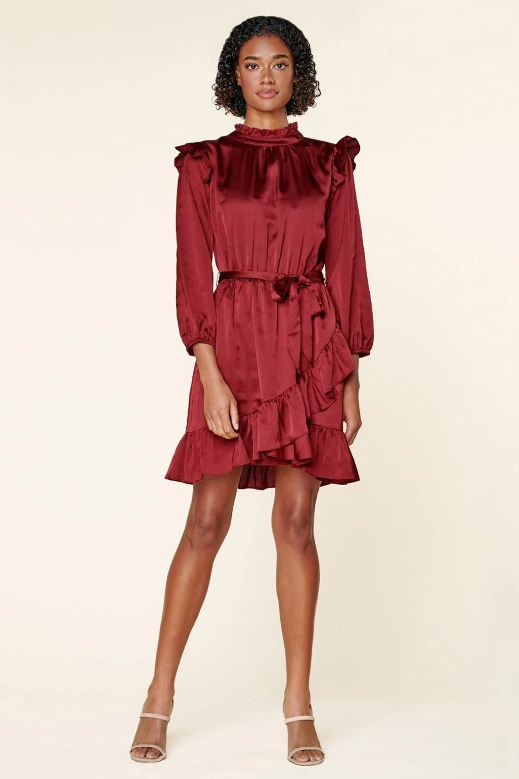 One and Only Asymmetrical Flounce Mini Dress