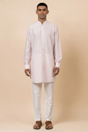 Pink Front Open Kurta