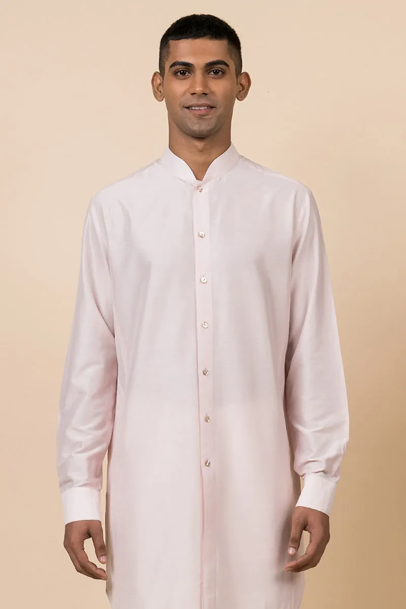 Pink Front Open Kurta