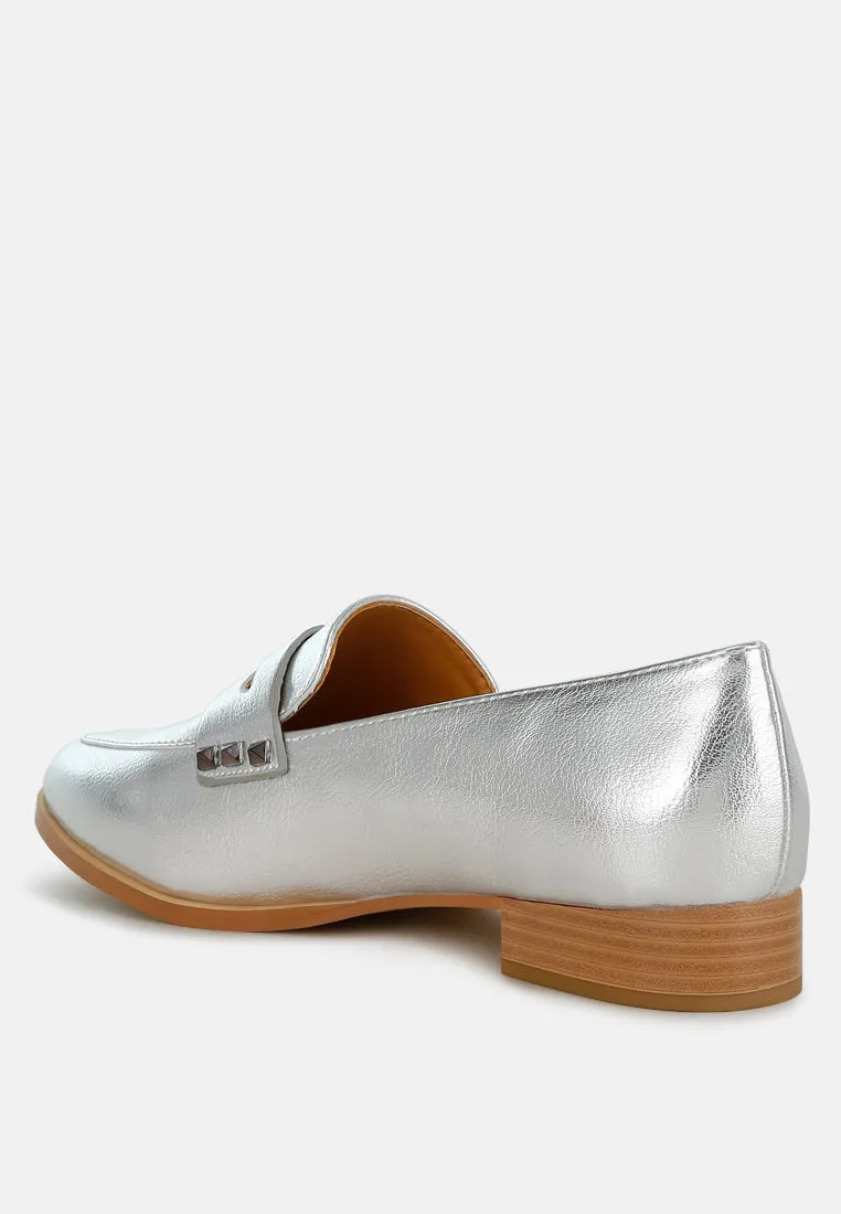 Potania Penny Strap Metallic Loafers