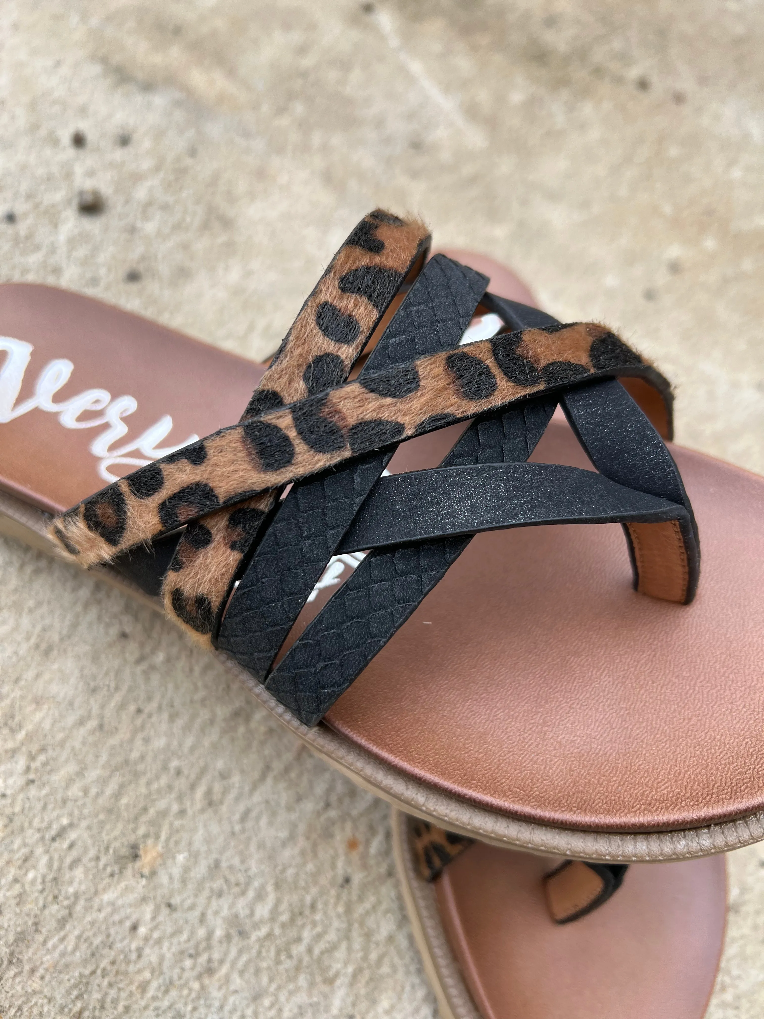 *PVM* Mini Sandals (Black Cheetah)