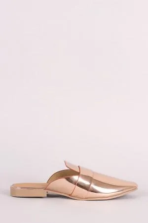 Qupid Metallic Slip-On Loafer Flat