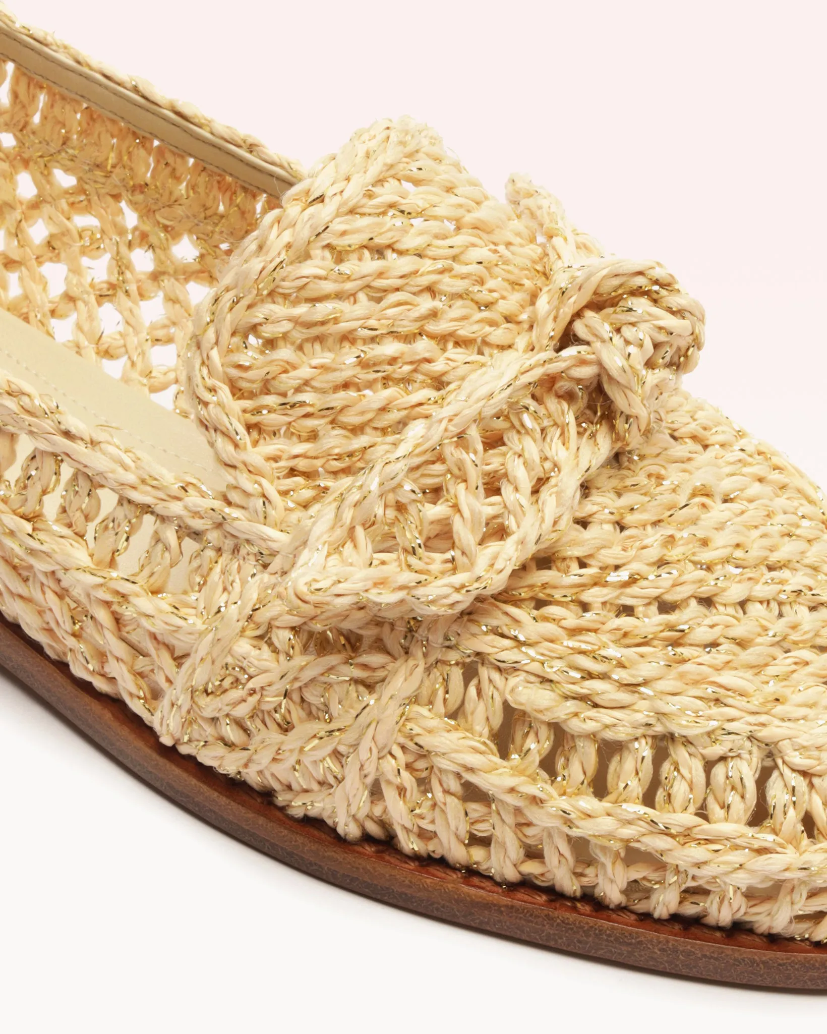 Raffia Penny Loafer Pearl