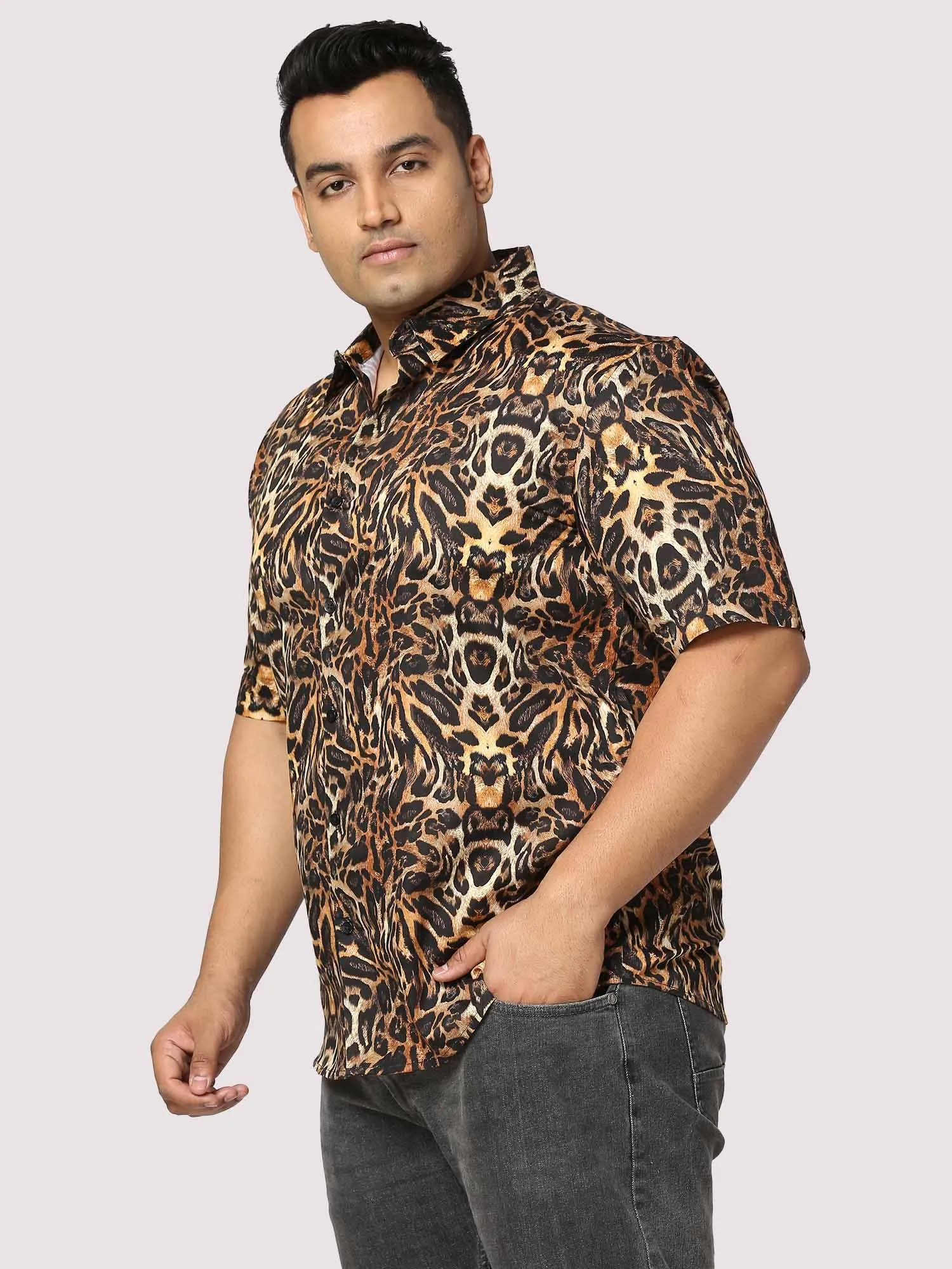 Rage Digital Printed Half Shirt Men's Plus Size