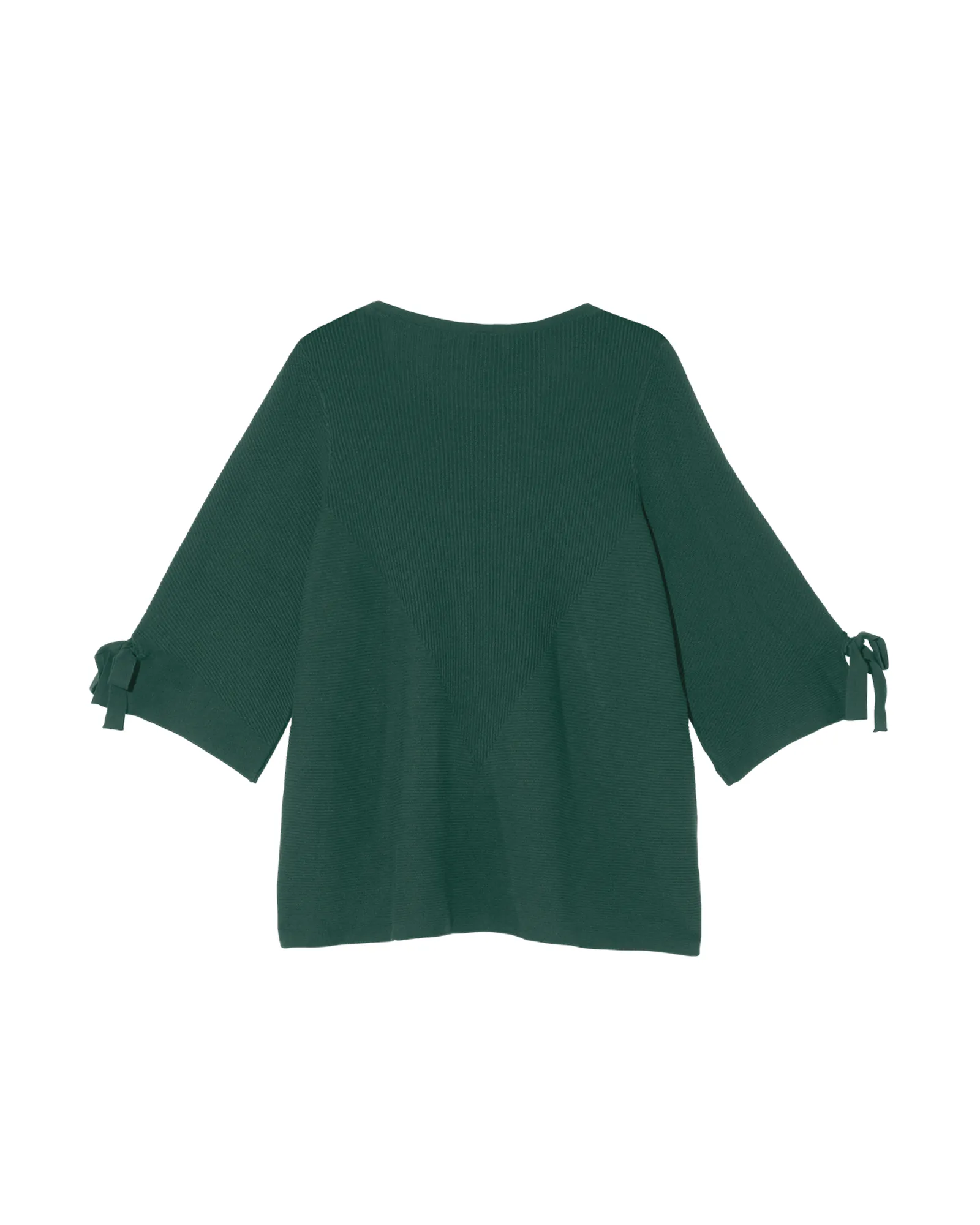 Sandy 3/4 Sleeve Sweater with Bows | Forest Green