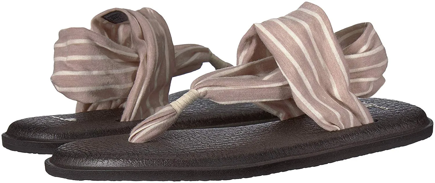 Sanuk Yoga Sling 2 Tan Natural Stripes Sandals - Women's