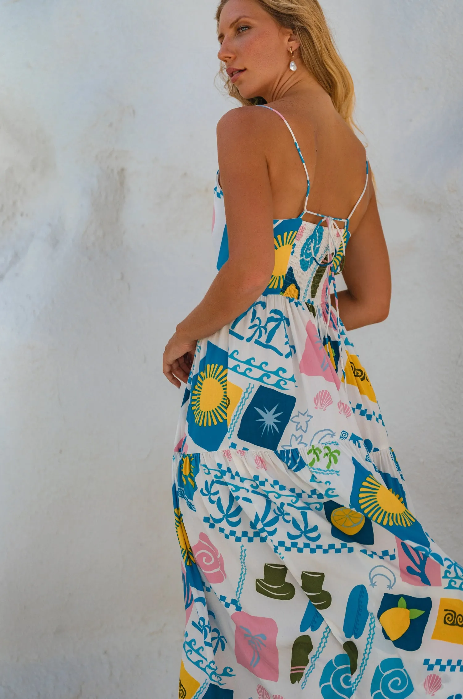 Sea Dreamer Strappy Midi Dress