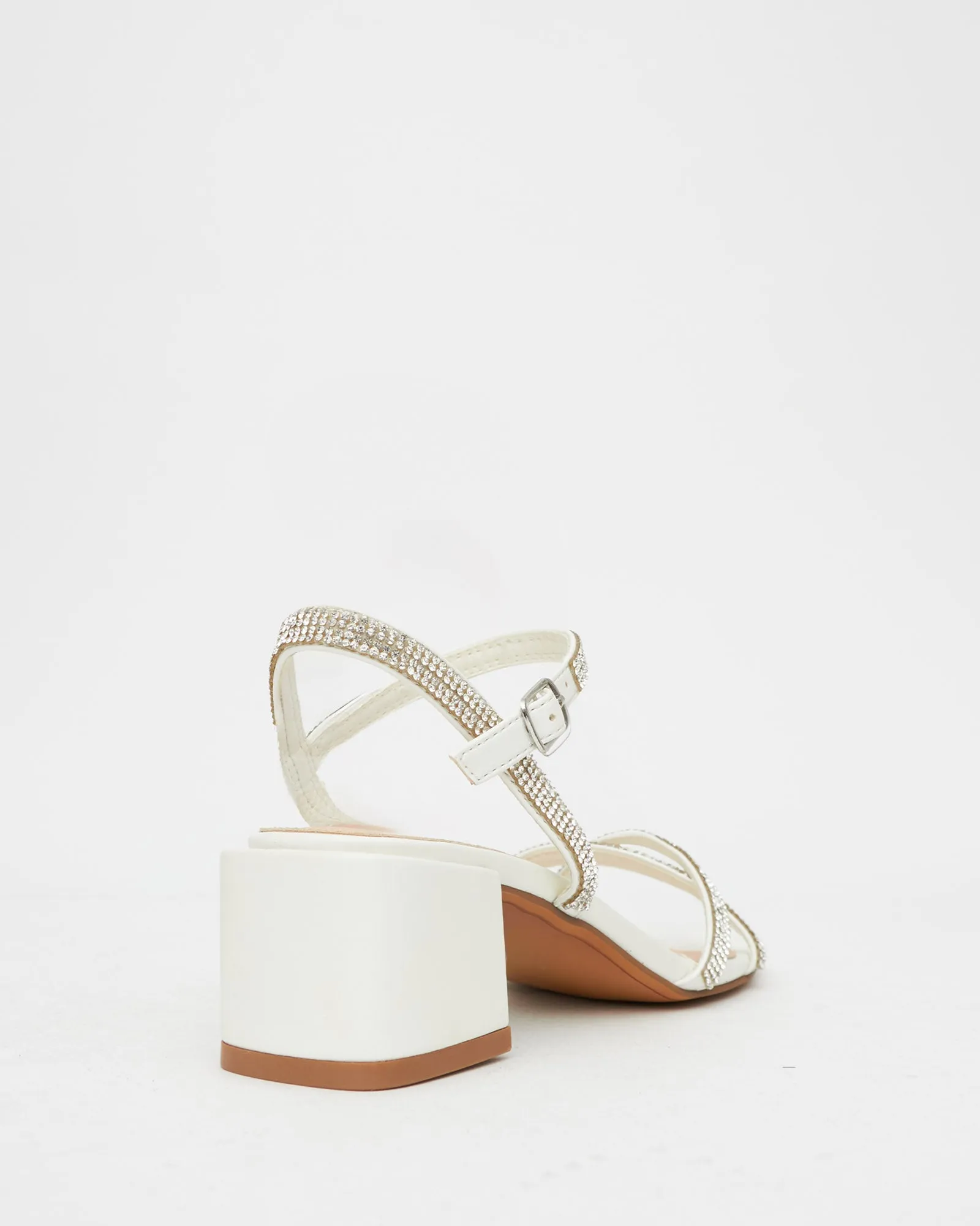 SHAY Diamante Low Heeled Sandals