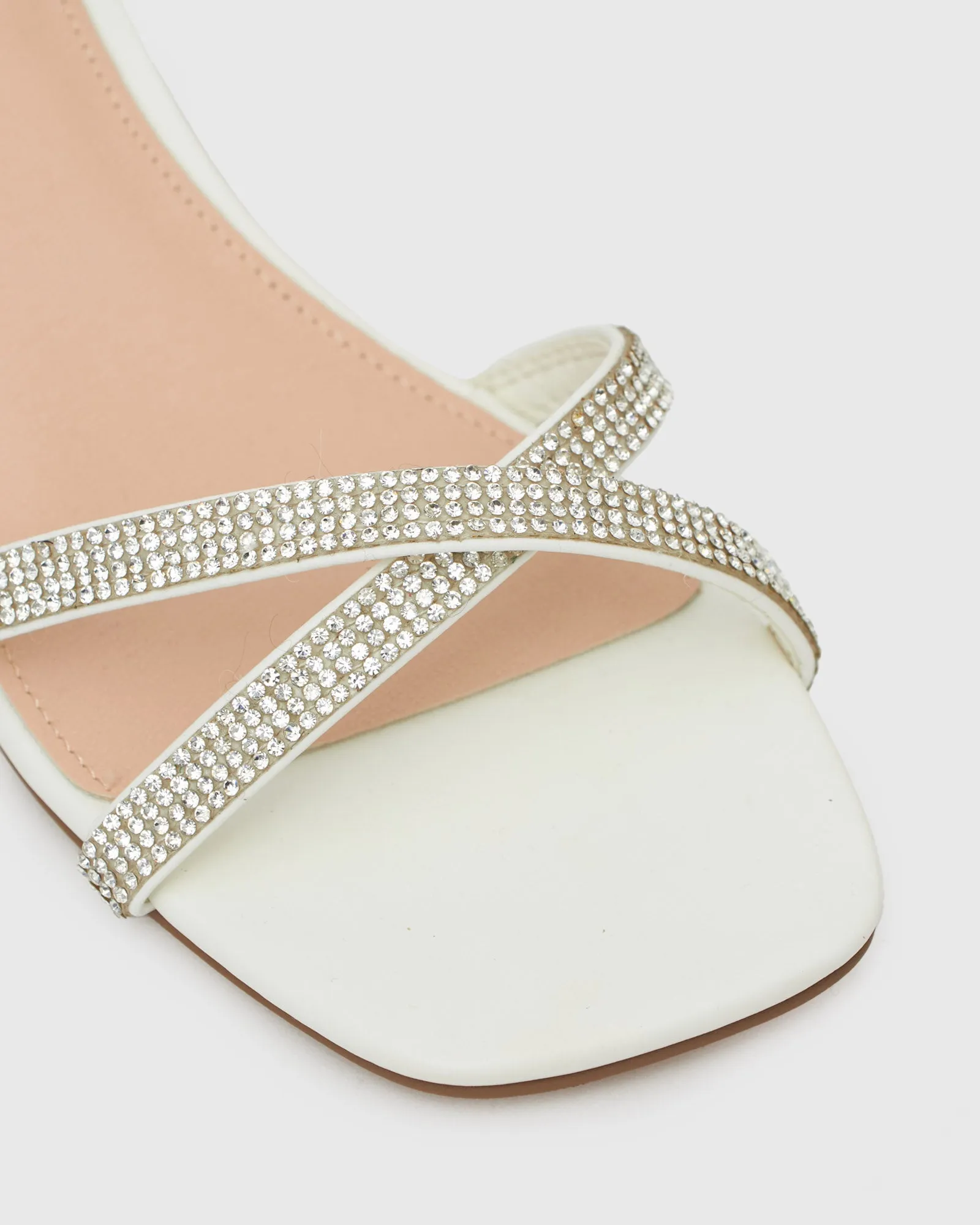 SHAY Diamante Low Heeled Sandals