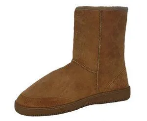 Sheepskin Mid-calf Boots with Non-Slip Sole