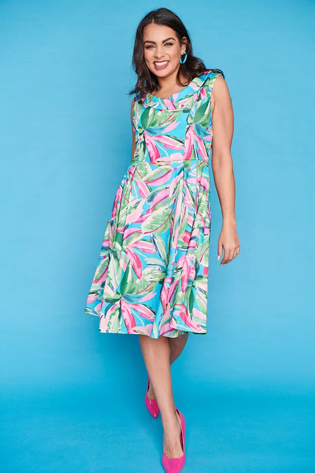 Sicily Aqua Spring Party Dress