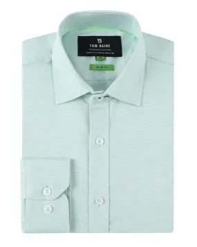 Slim Fit Performance Stretch Button-Up Shirt Plain Green TB900