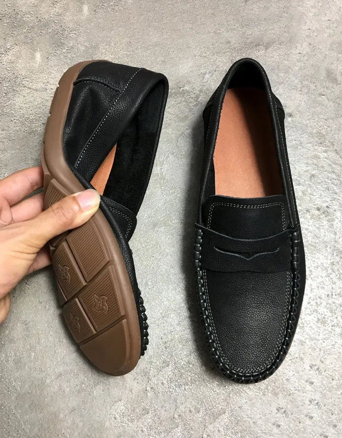 Soft Leather Daily Comfy Loafers for Men