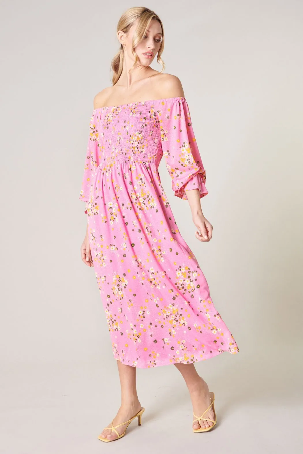 Spring Dream Denni Smocked Midi Dress