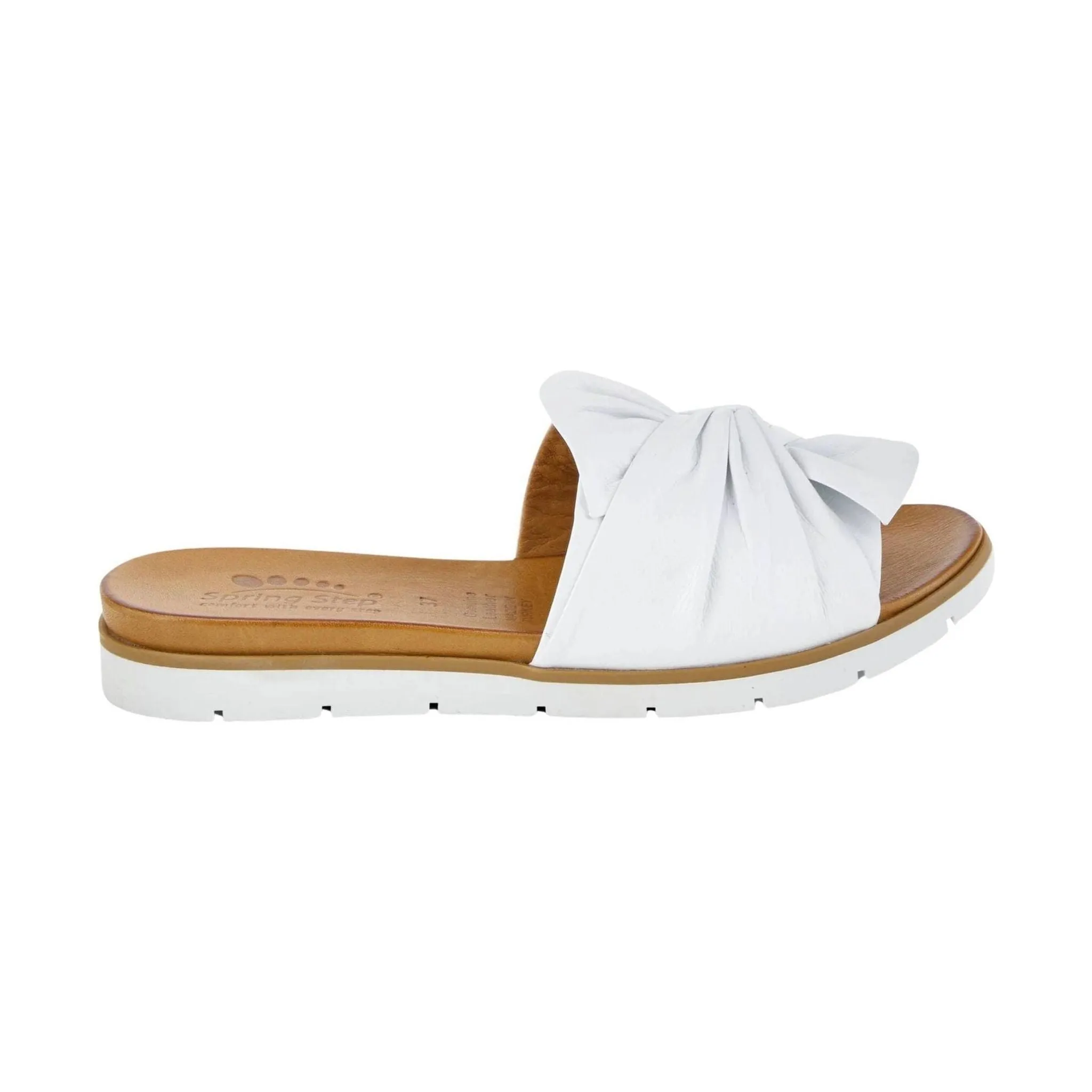 Spring Step Women's Lavona Slide Sandals - White