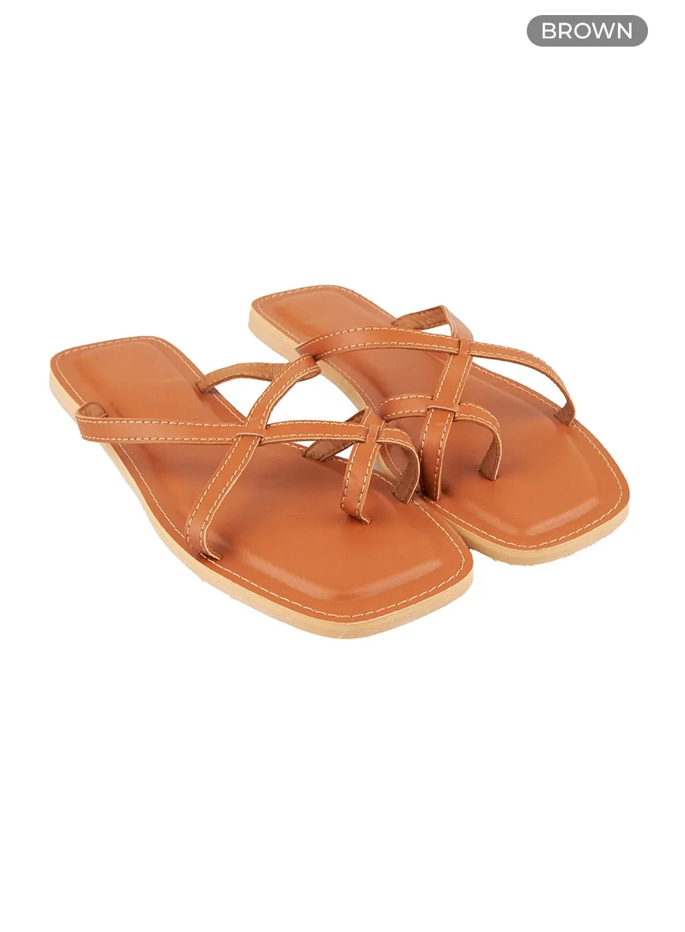 Stitched Cross Sandals OY424