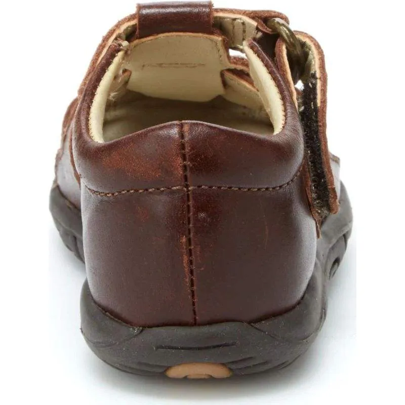 Stride Rite Boys Harper Brown Leather Sandals