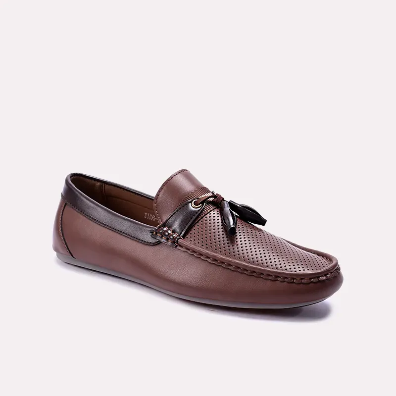 Thaddeus Brown Tassel Loafers 0130856