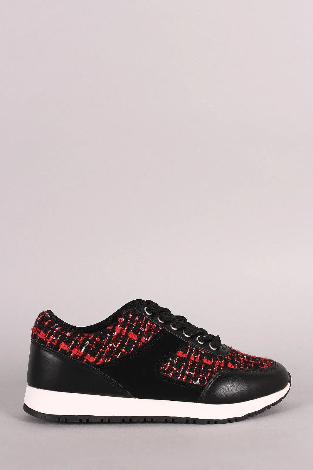 Tweed Round Toe Sneaker