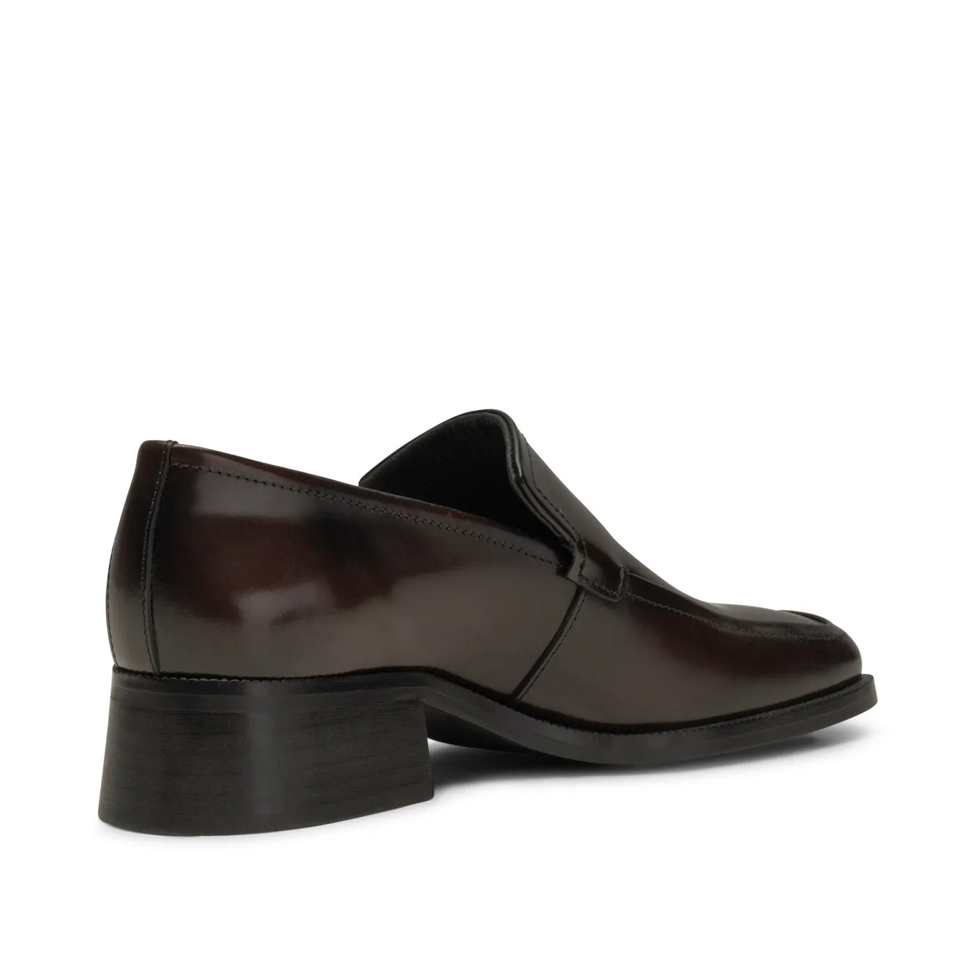 Ulla loafer læder - BROWN HIGH SHINE