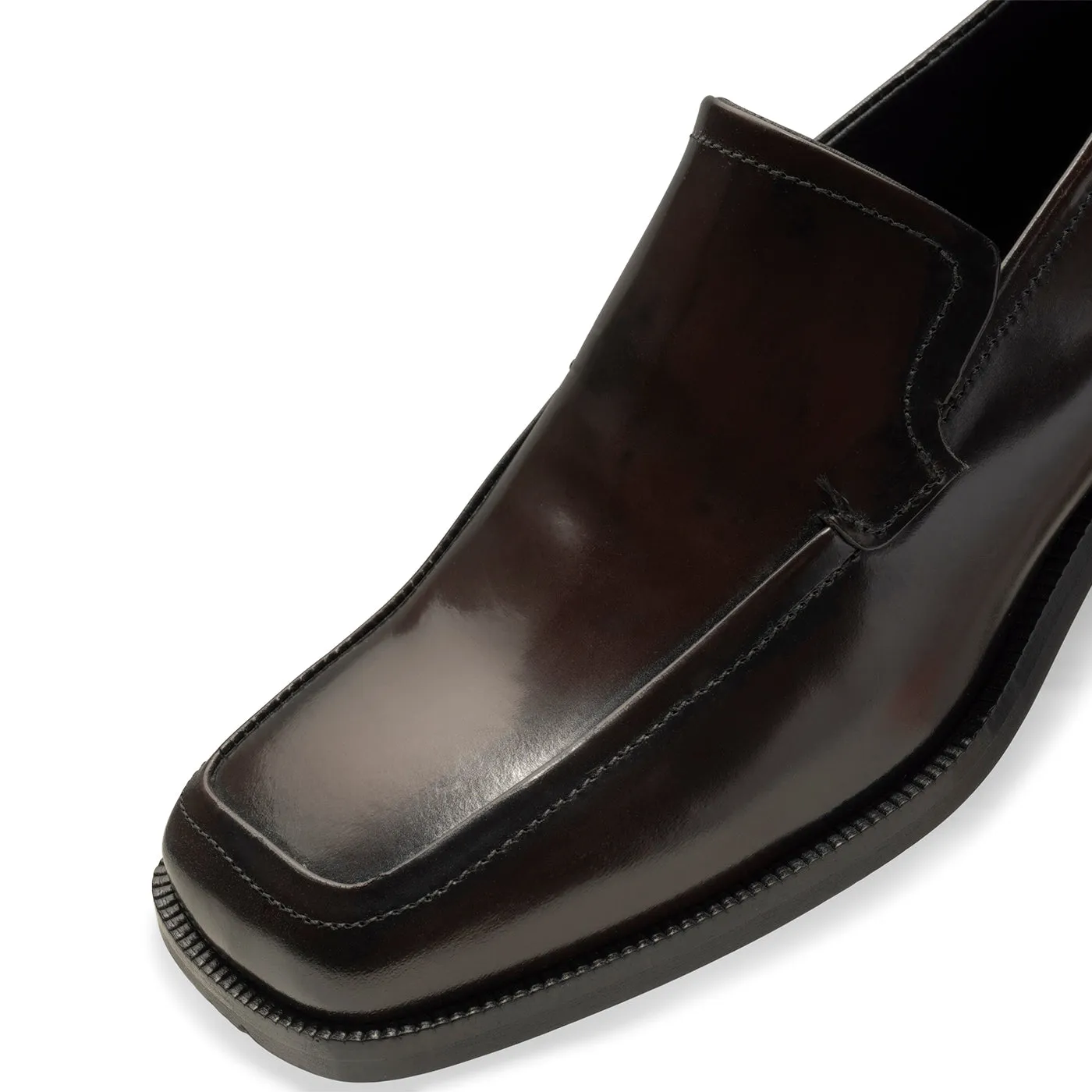 Ulla loafer læder - BROWN HIGH SHINE