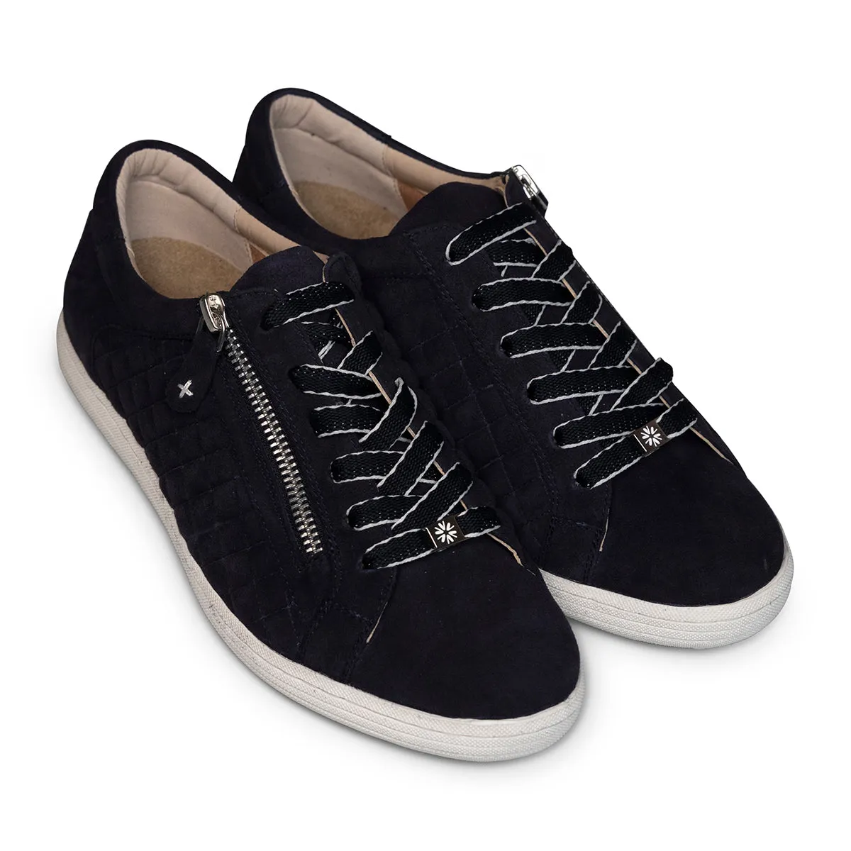 Van Dal Detroit II 3334 4102 Ladies Midnight Suede Zip & Lace Trainers