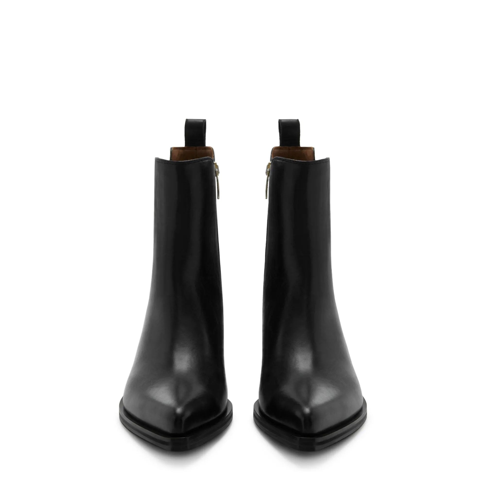 Vendôme Amandine black calfskin leather boots