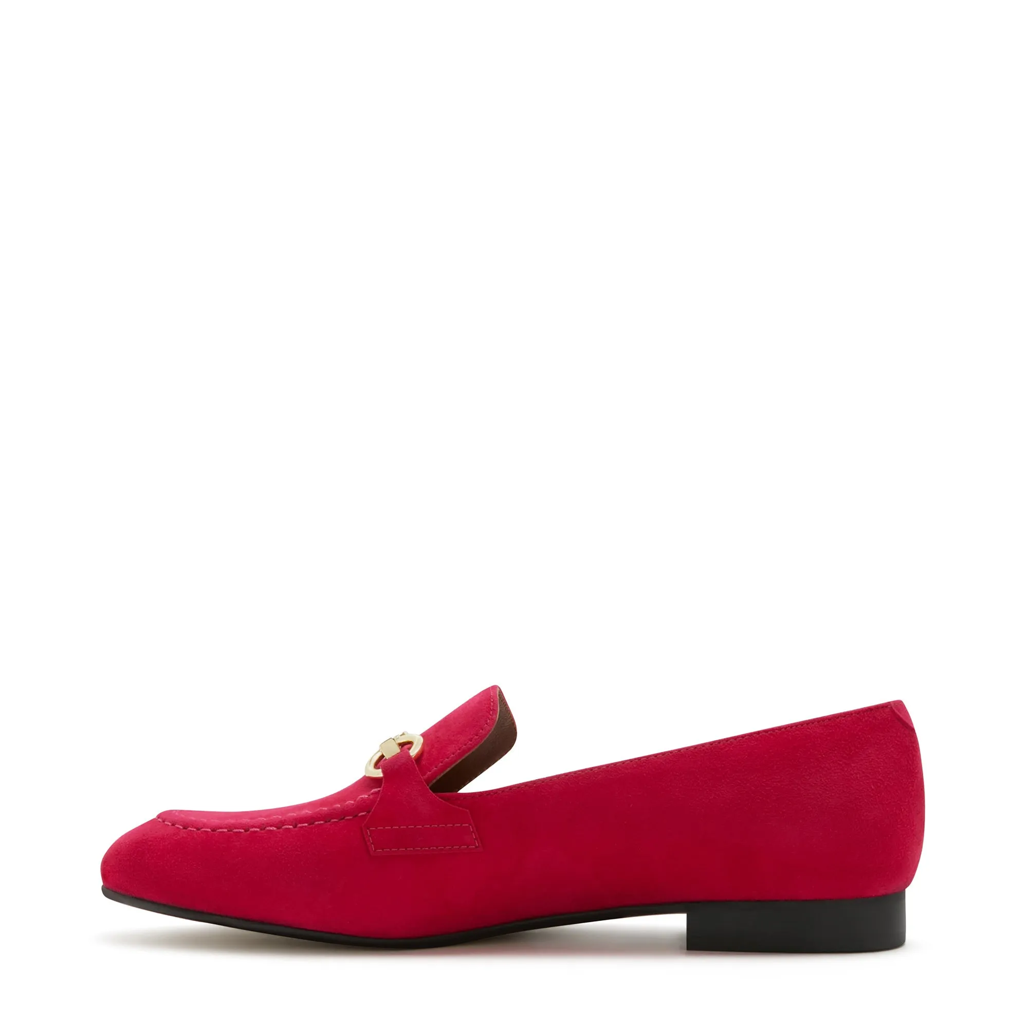 Vendôme Fleur fuchsia suede loafers